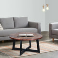 31 Inch Round Mango Wood Coffee Table V1005