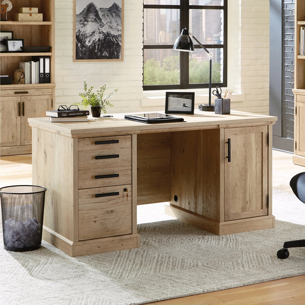 60" Engineered Wood Double Pedestal Desk I445803