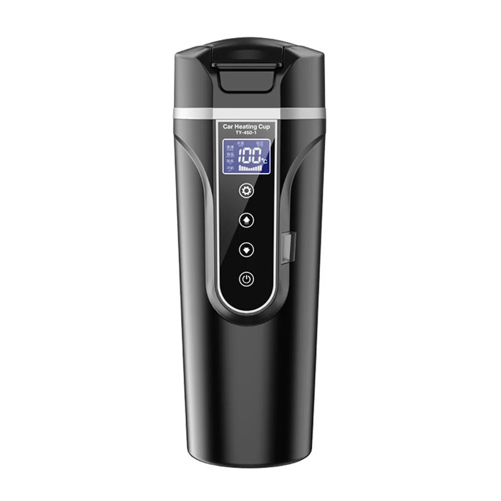 12V 24V Heated Water Cup Electric Kettle LCD Display X7503