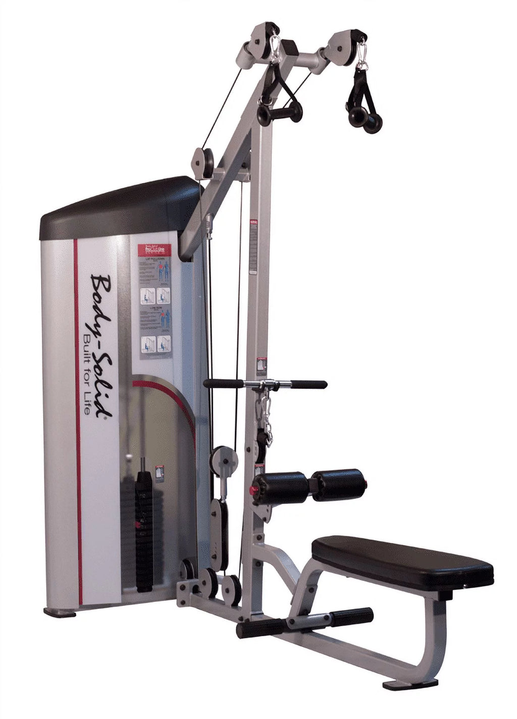 Lat Pulldown and Low Row Machine with 235 lbs. Weight Stack S58683