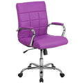 Purple Faux Leather Swivel Office Chair E8892