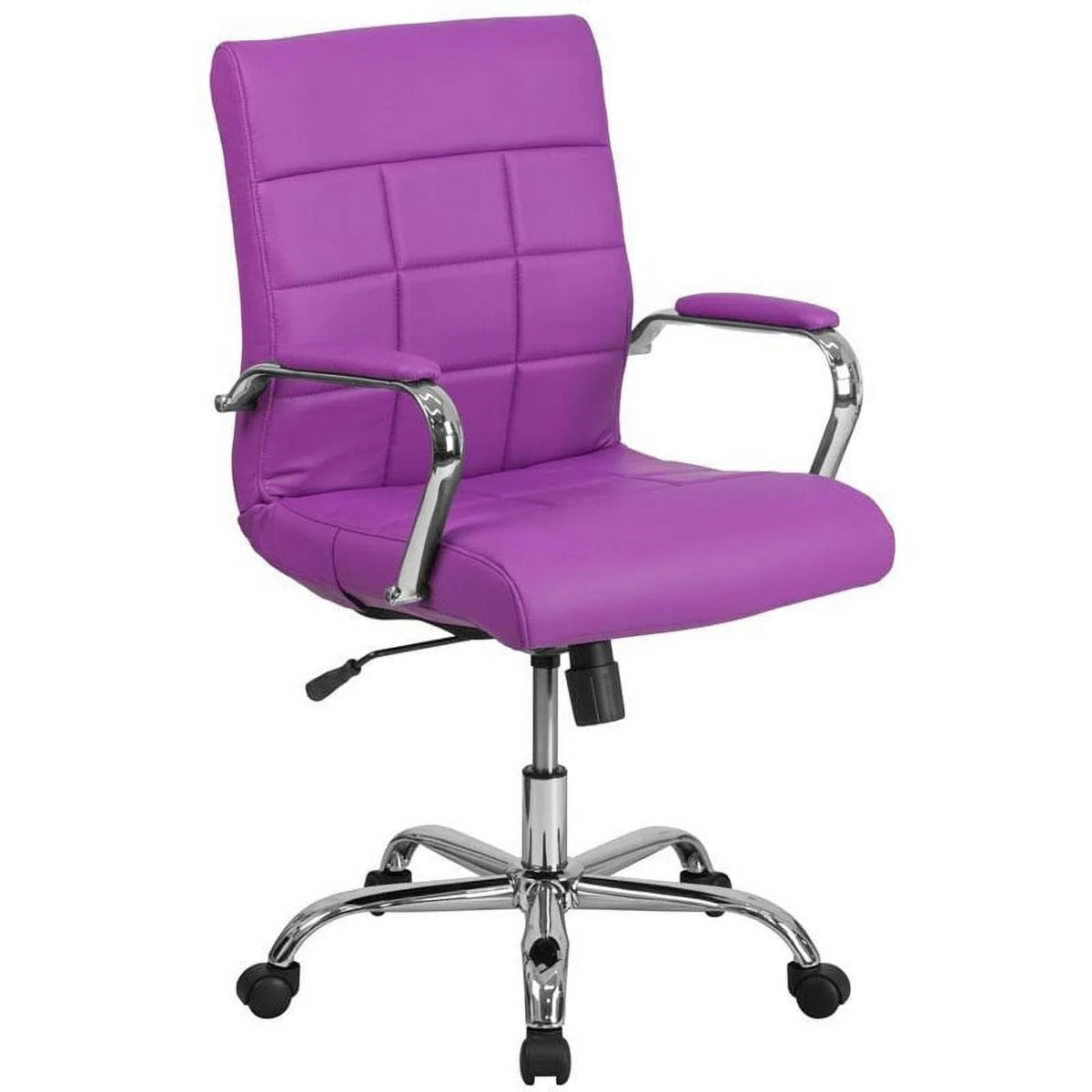 Purple Faux Leather Swivel Office Chair E8892