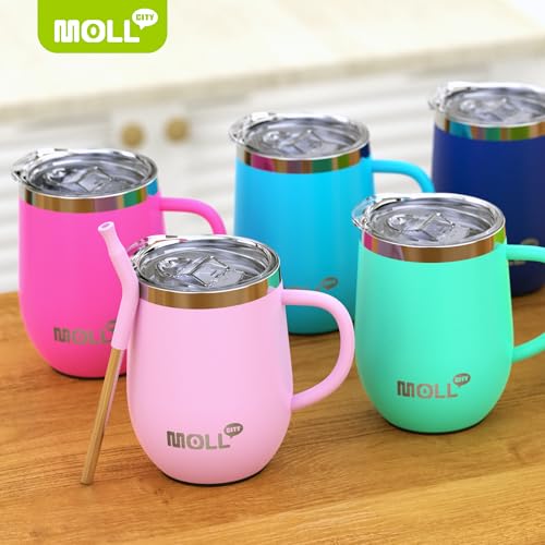 12 oz Stainless Steel Insulated Tumbler with Lid and Straw Q675818