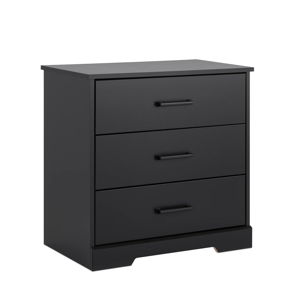 Black 3 Drawer Nightstand Bedside Table L97247