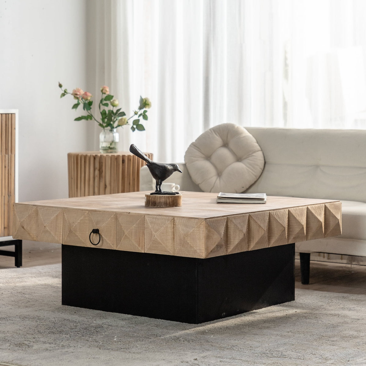 41.33 inch Square Retro Coffee Table N838920