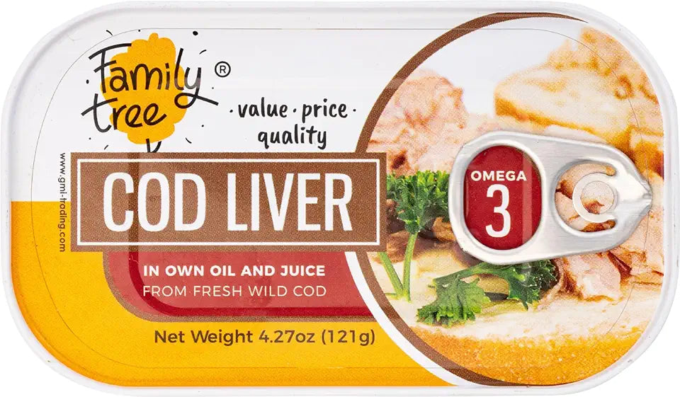 Wild Caught Cod Liver in Own Oil 4.27 oz Pack of 12 N717