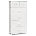 White 6 Drawer Wood Dresser V66447