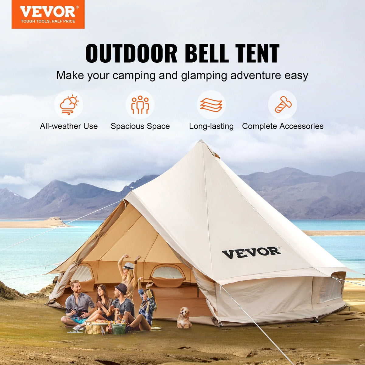 Cotton Canvas Waterproof Bell Tent H933763
