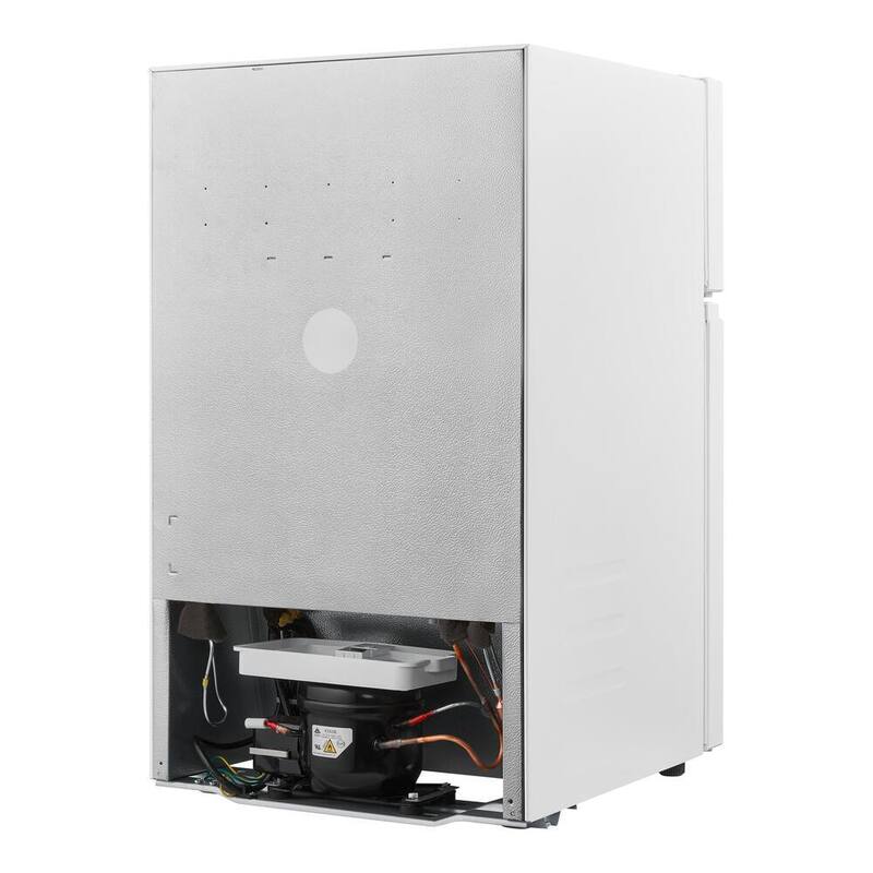 White 2-Door Mini Refrigerator with Freezer B2153