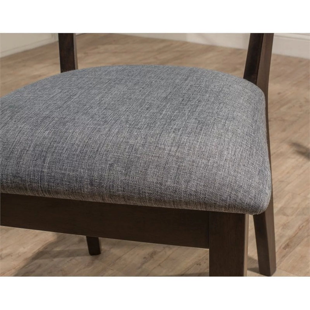 Gray Wood Rectangle Dining Table Metal Base E829345