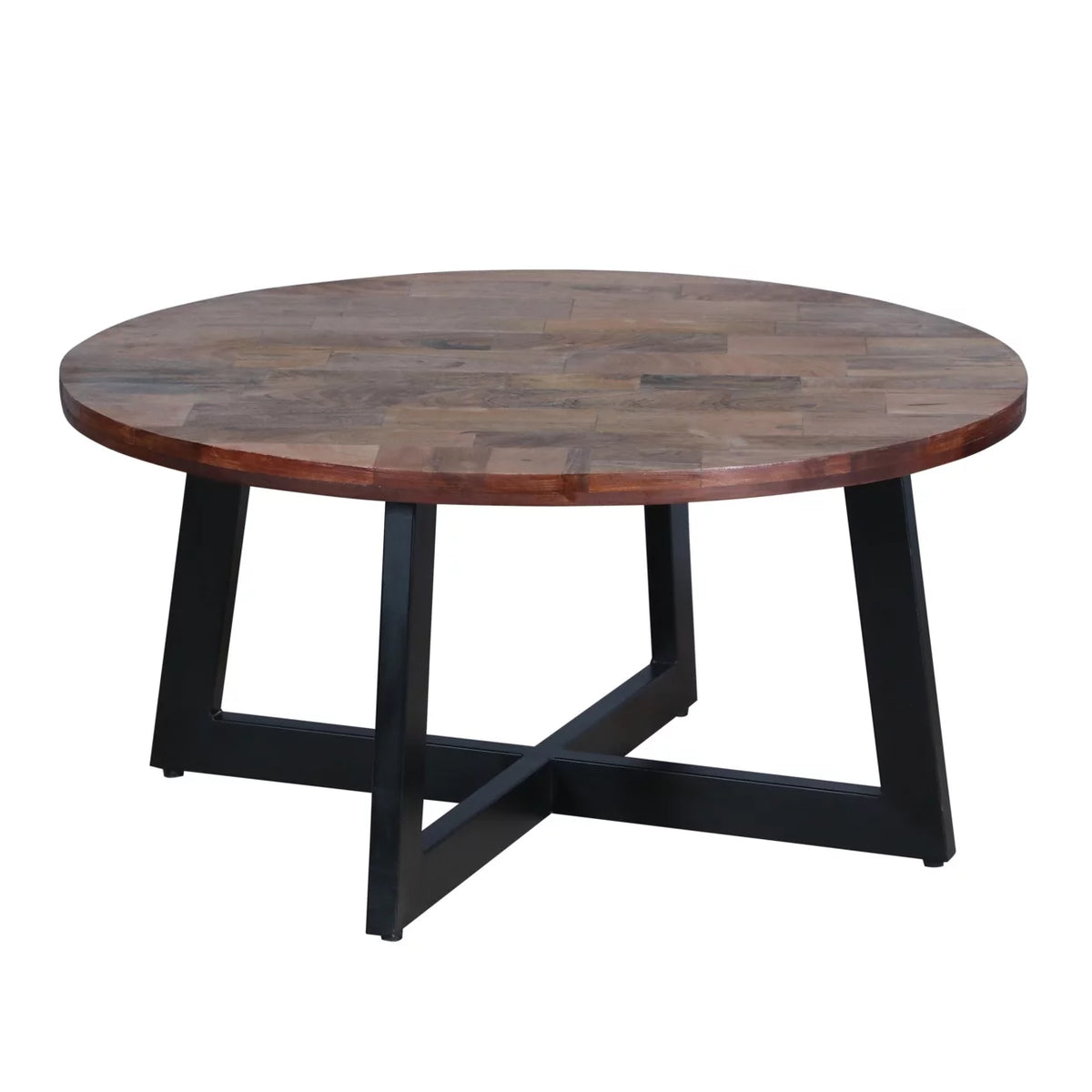 31 Inch Round Mango Wood Coffee Table V1005