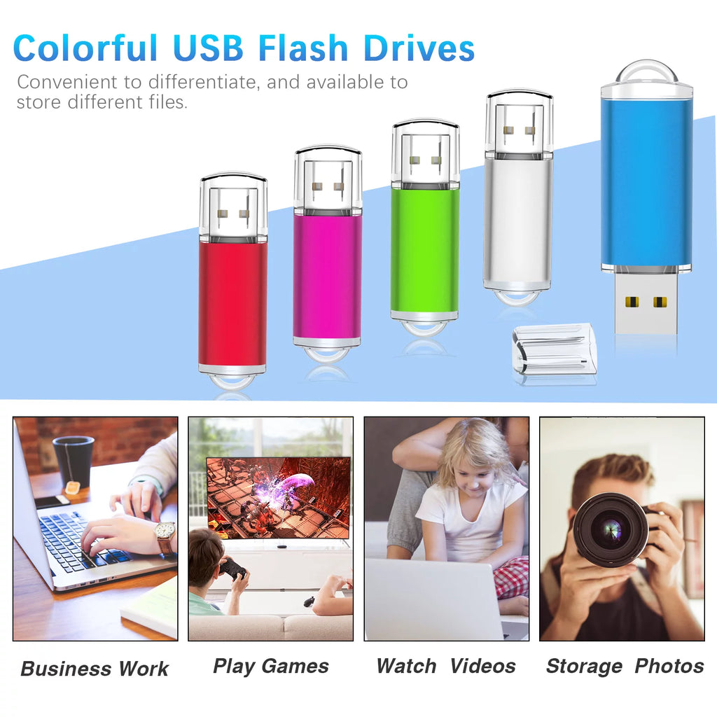 Multicolor 10pack 4 GB USB 2.0 Flash Drives M526993
