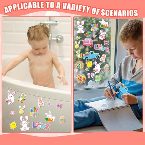 50 PCS Reusable Winter Gel Window Clings K52081