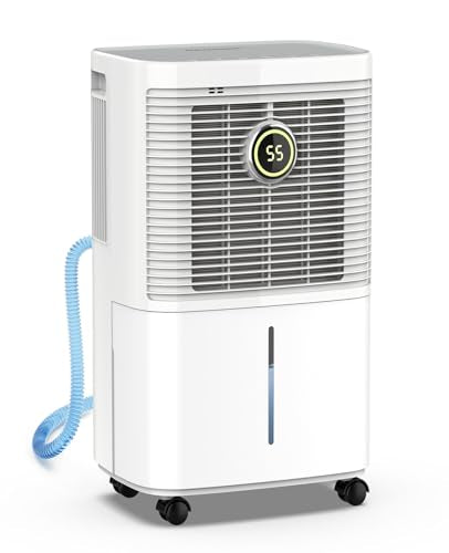 34 Pint Dehumidifier with Drain Hose, White V7143