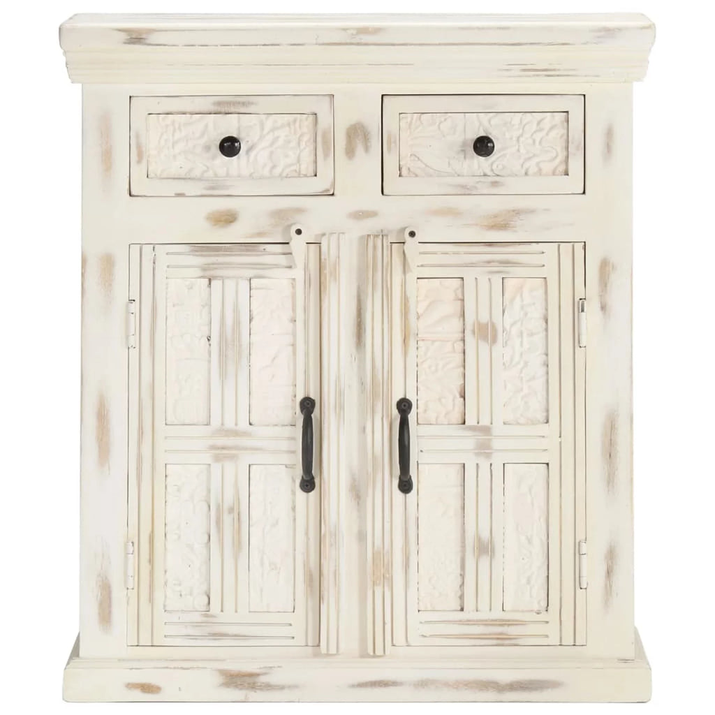 Mango Wood Storage Cabinet with 2 Drawers and 2 Doors W548512