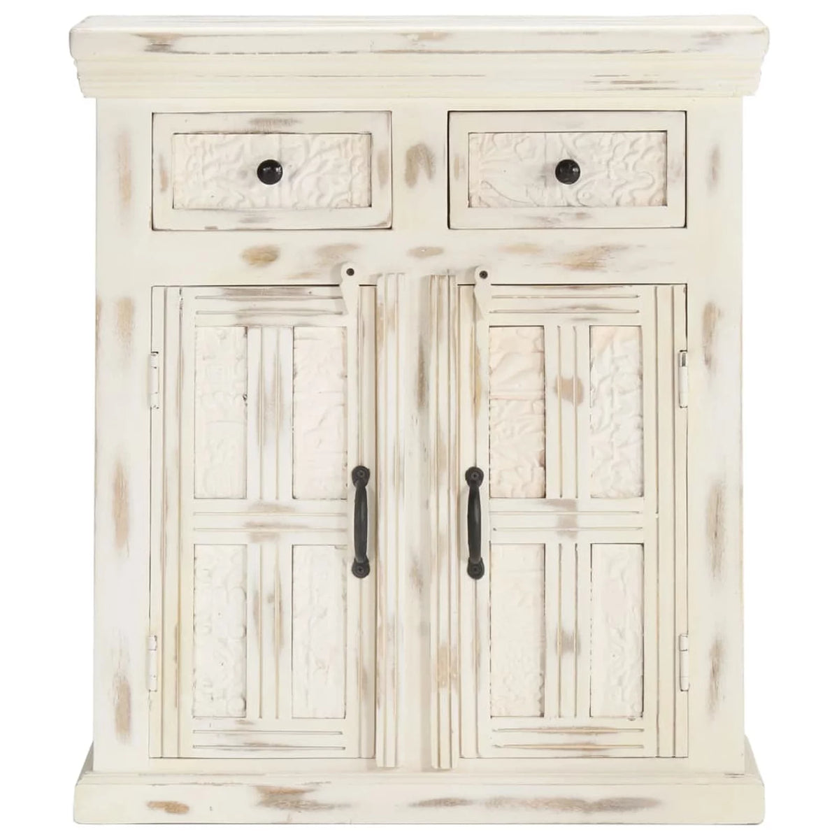 Mango Wood Storage Cabinet with 2 Drawers and 2 Doors W548512