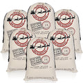 6 Pack Cotton Canvas Gift Bags With Drawstrings H38835