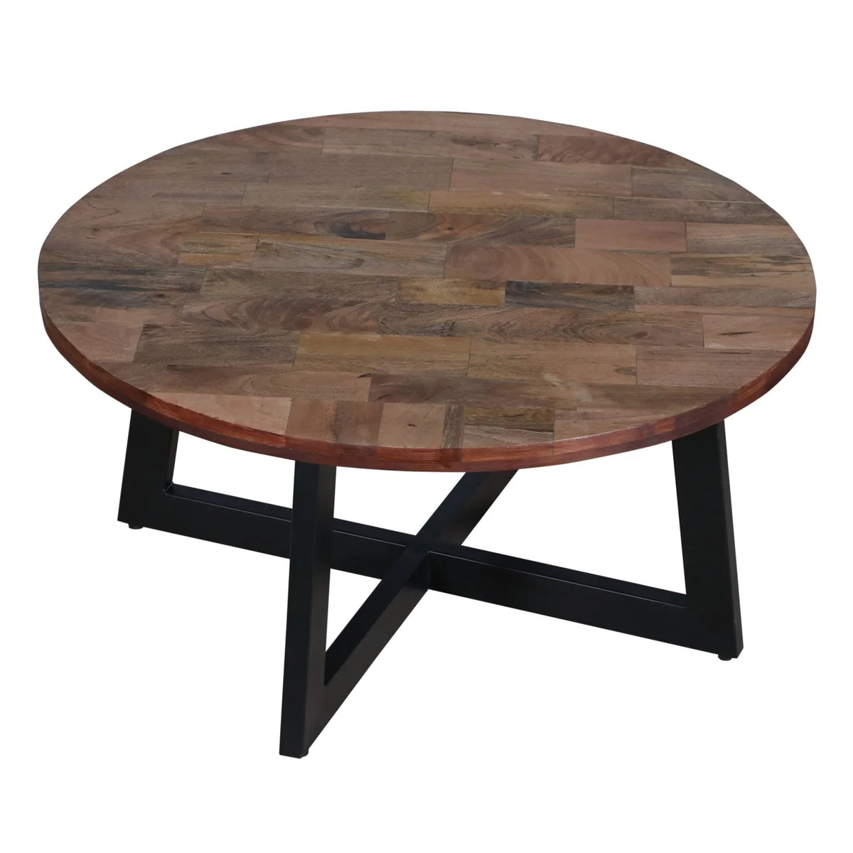 31 Inch Round Mango Wood Coffee Table V1005