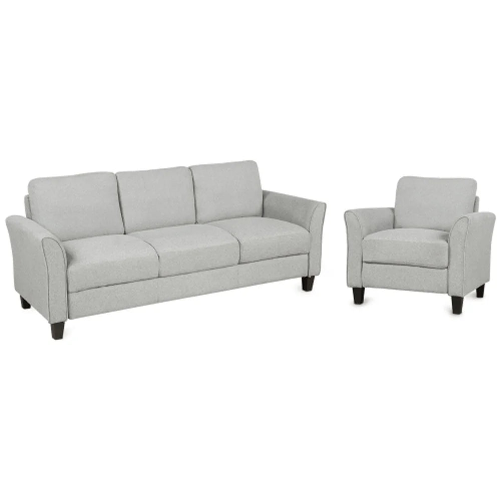 Light Gray Chair and 3-seat Sofa N5227