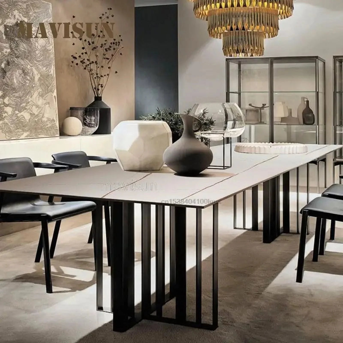 Marble Board Dining Table Set N111185