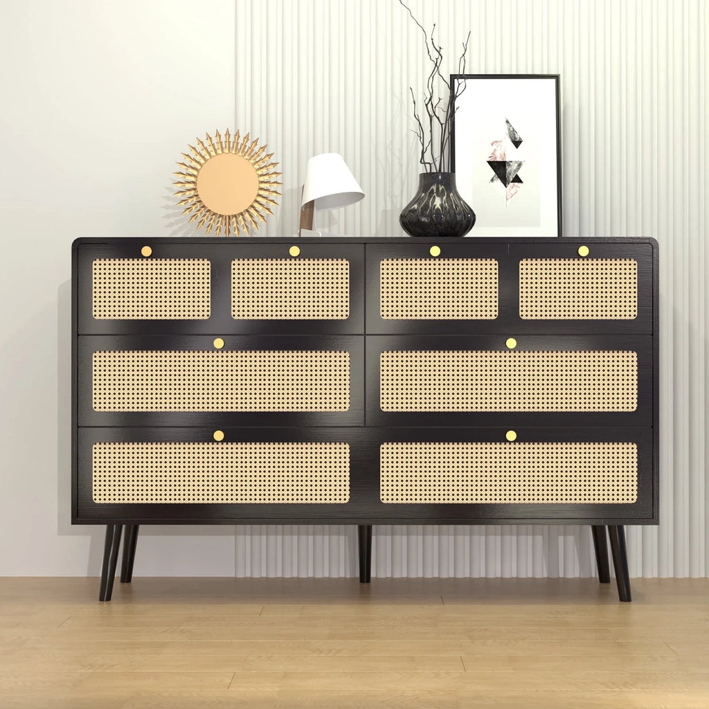 White 6 Drawer Dresser L8822