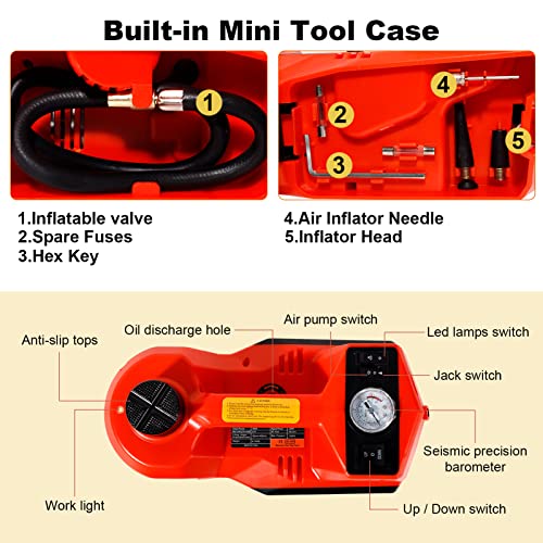 5 Ton Electric Hydraulic Car Jack Kit with LED Light N5381