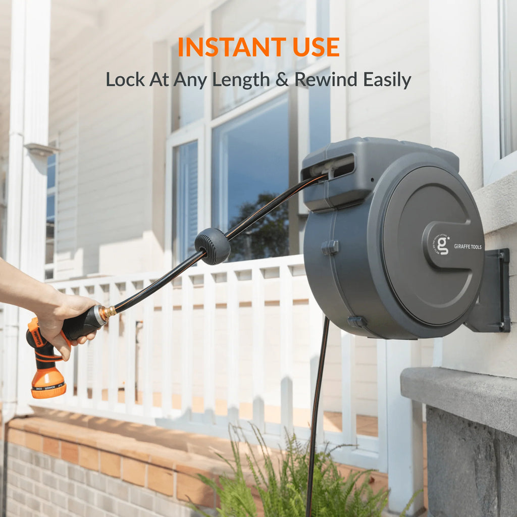 Retractable Garden Hose Reel 5/8in 90ft A49367