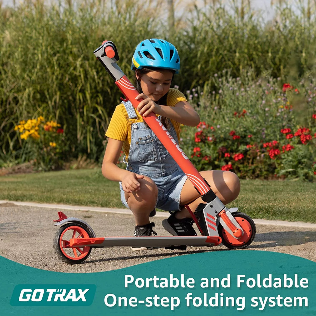 Blue 200W Foldable Electric Scooter R54091
