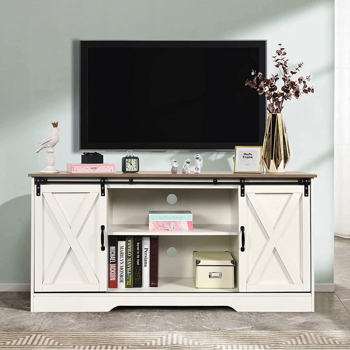 59'' White TV Stand E972125