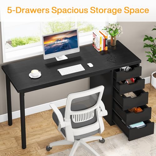 47 inches Computer Desk with 5 Drawers J280