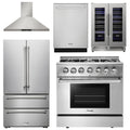 36 Dual Fuel Range, Range Hood, Refrigerator, Dishwasher, Wine Cooler G812