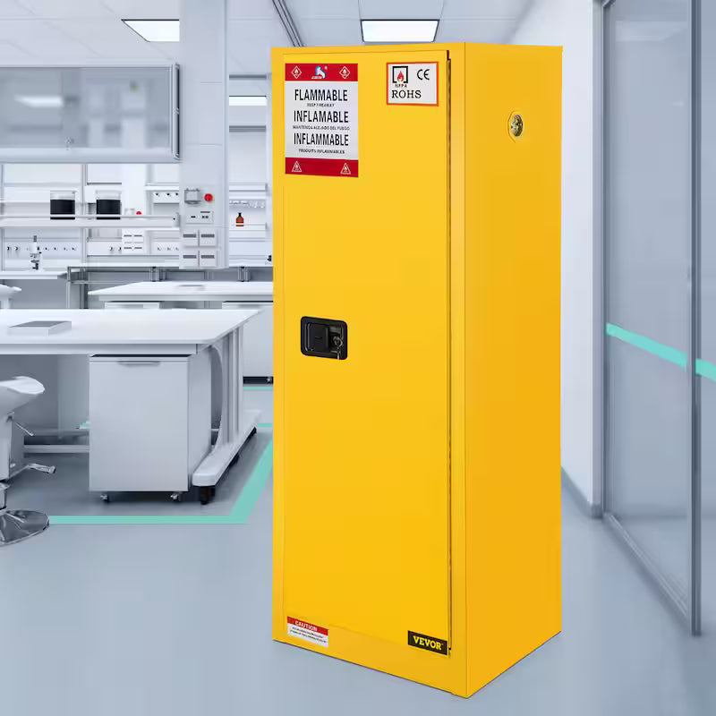 Yellow Galvanized Steel Safety Cabinet U938