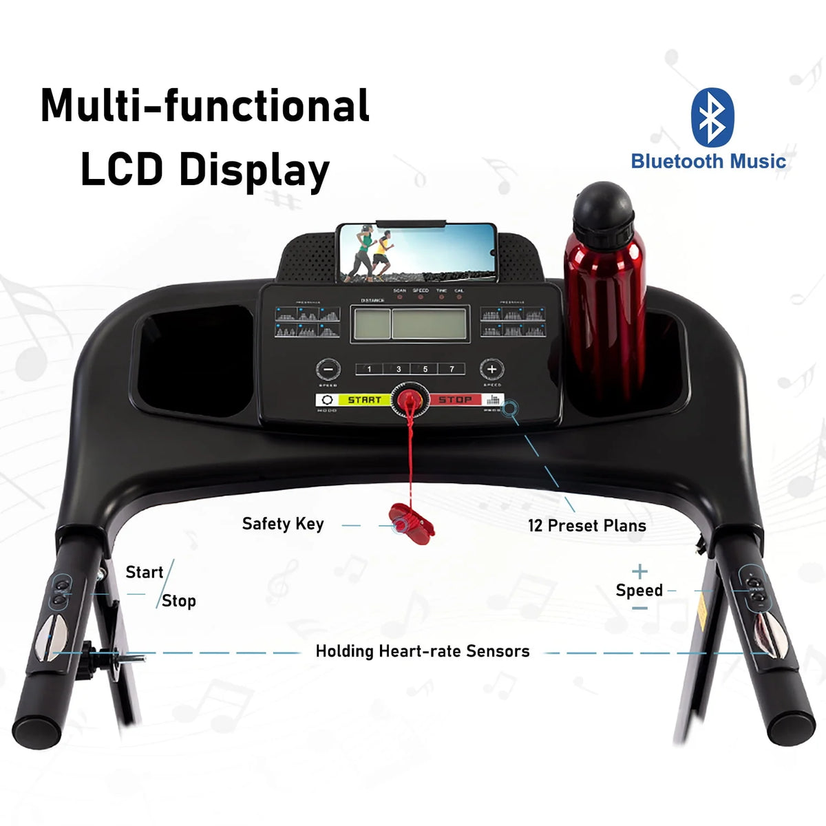 2.5HP Folding Treadmill with Incline Y842974