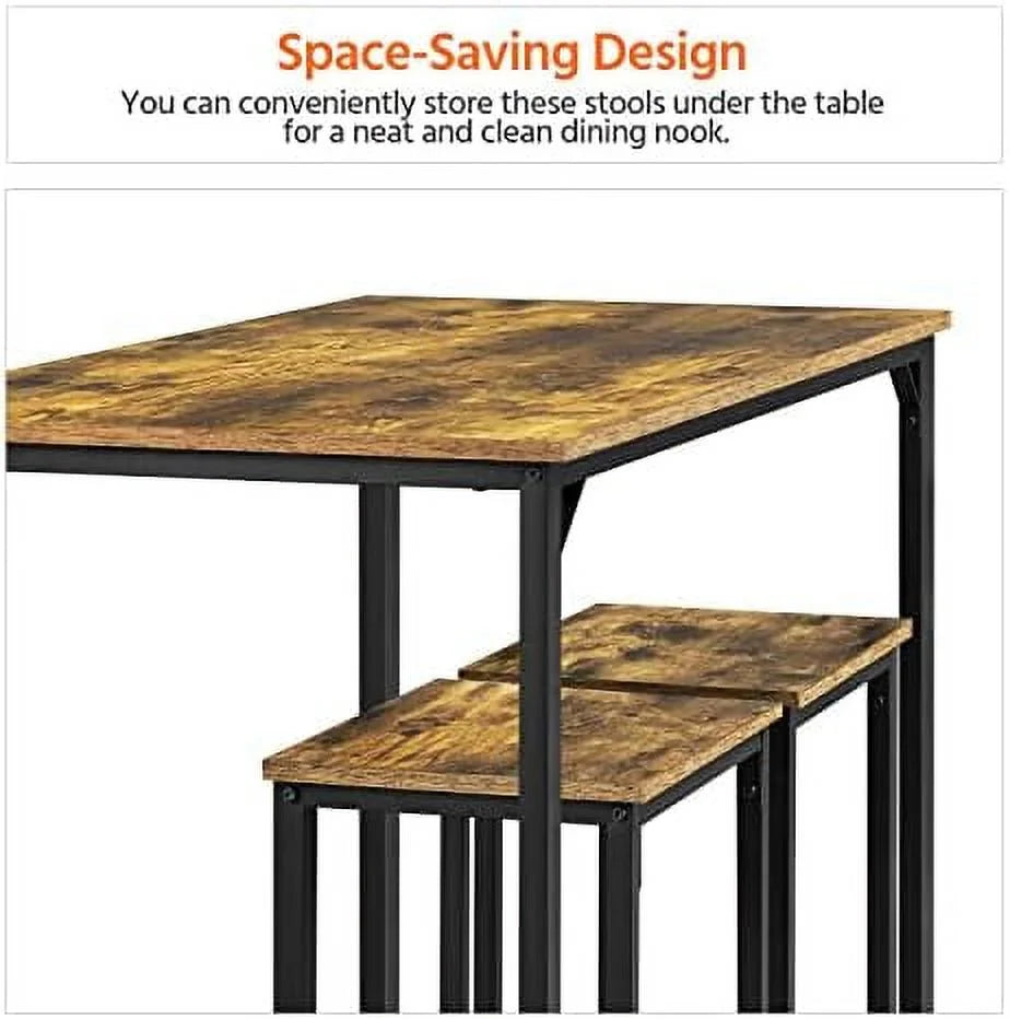 3 Piece Counter Height Table with Stools Set of 2 C30645