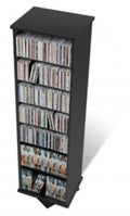 Black Two-Sided Spinning Tower Storage Cabinet D3686