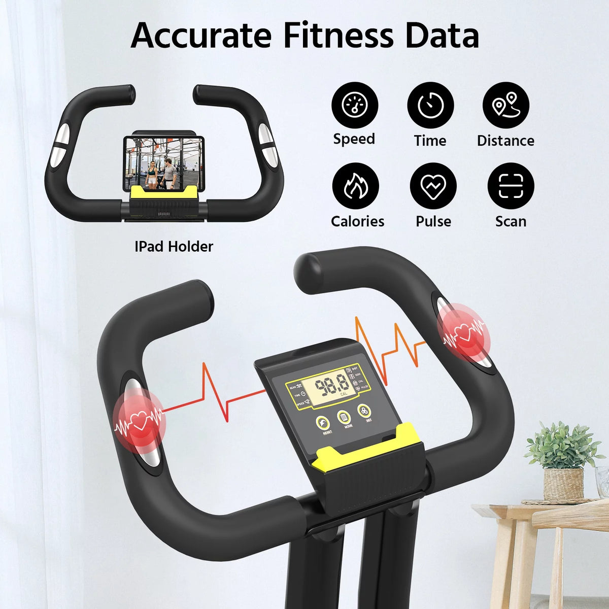 4in1 Folding Exercise Bike Stationary Magnetic H73854