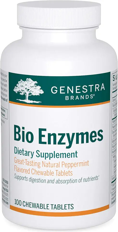 Chewable Digestive Enzymes Tablets Peppermint Flavor 100 Tablets Z15862