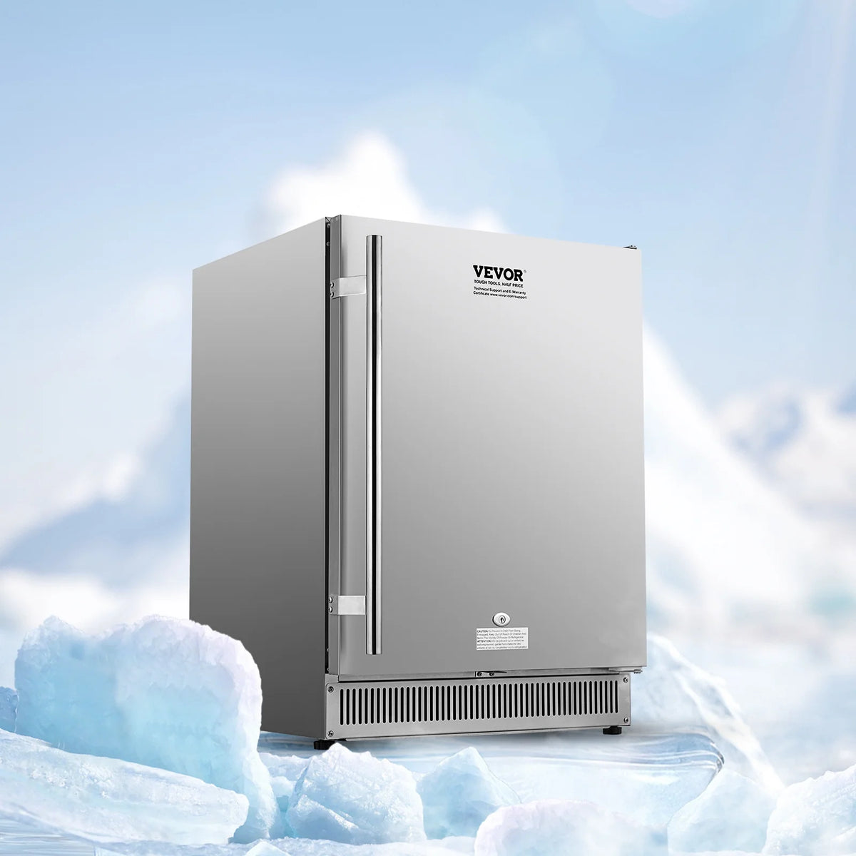 24 Outdoor Beverage Refrigerator 185QT Stainless Steel B279363