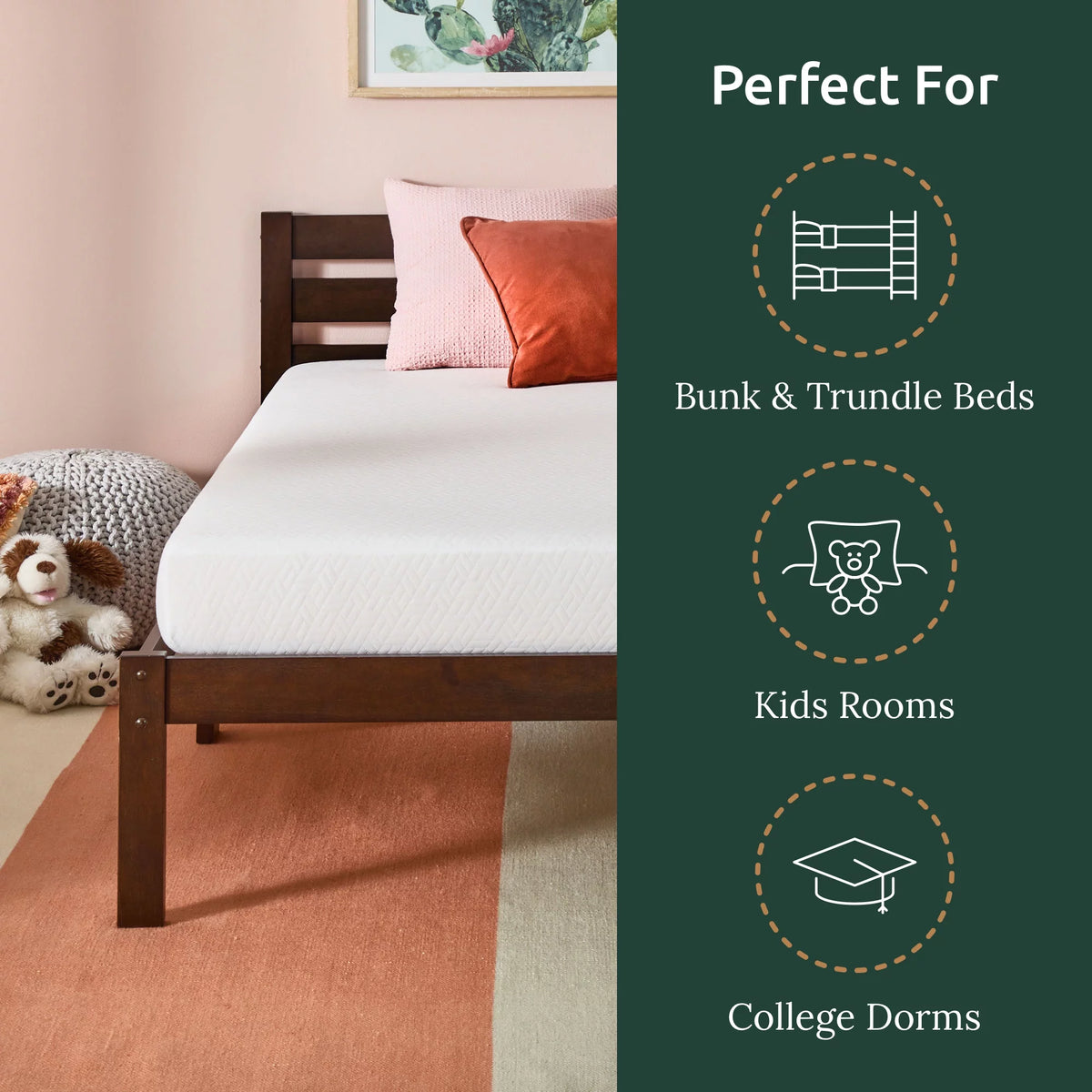 5 Gel Memory Foam Mattress, Twin M10178