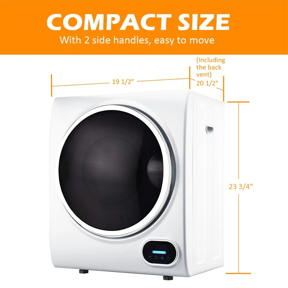 850W 1.50 cu. ft Electric Compact Laundry Dryer with Stainless Steel Drum V413