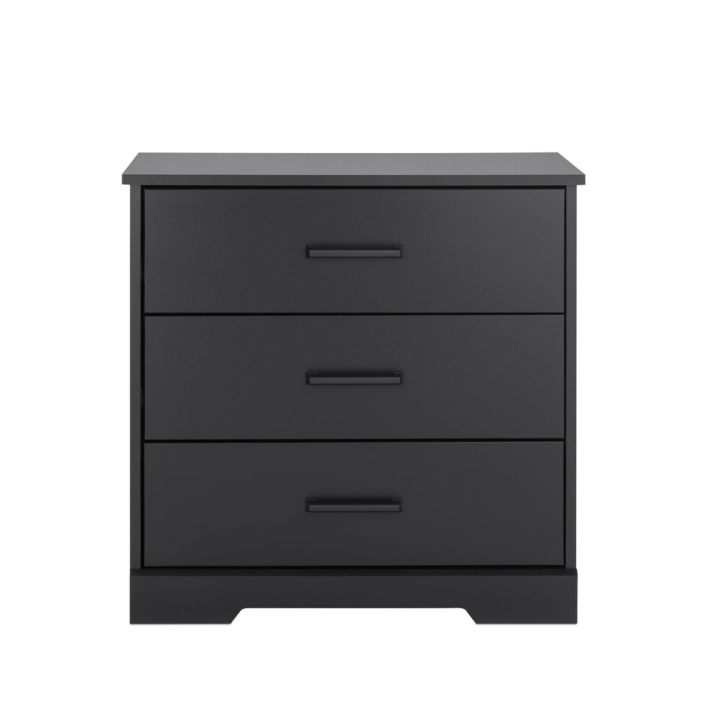 Black 3 Drawer Nightstand Bedside Table L97247