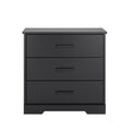 Black 3 Drawer Nightstand Bedside Table L97247