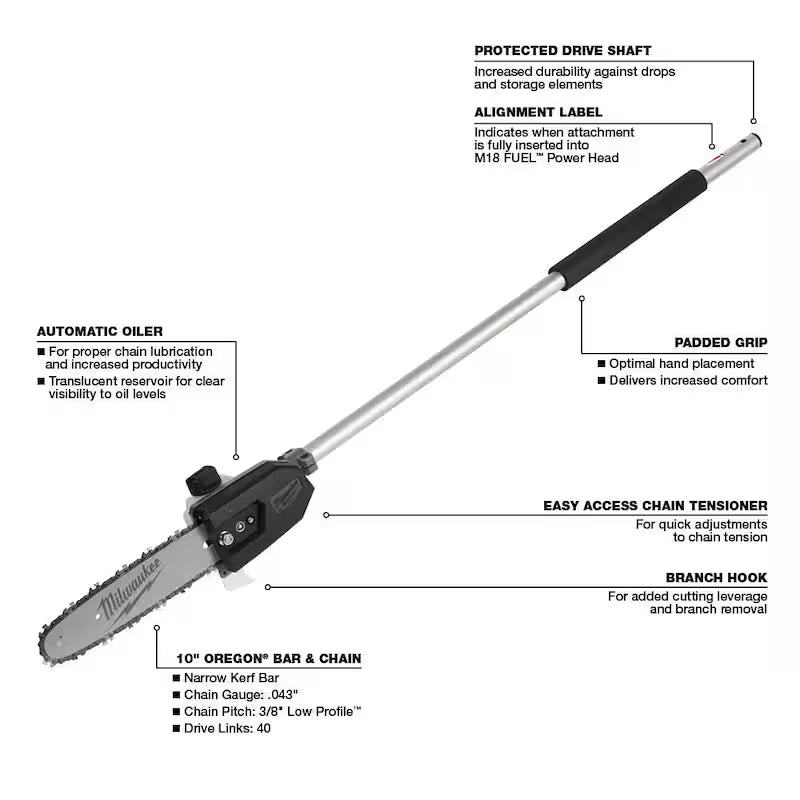18V Lithium-Ion Brushless Cordless String Trimmer/Blower Combo Kit with Pole Saw Attachment Y539