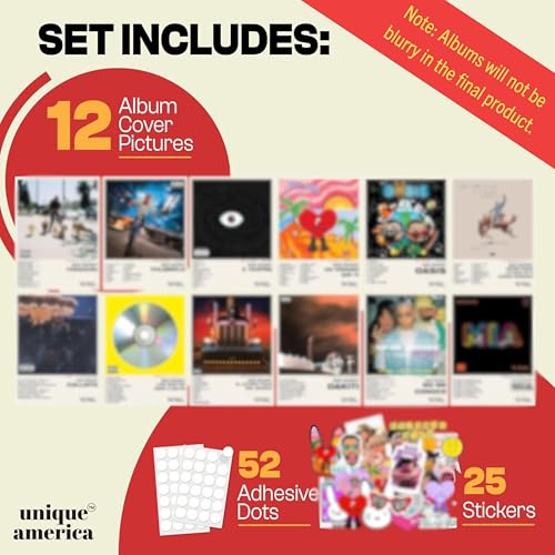 12 Pcs Album Cover Posters 12x16" S816812