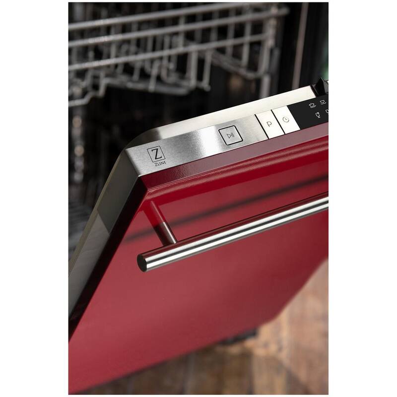 24 in. Compact Dishwasher with 2 Racks in Red Gloss F316804