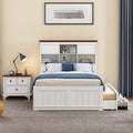 Full Wooden Bedroom Set with Trundle and 2-Drawer Nightstand Y697