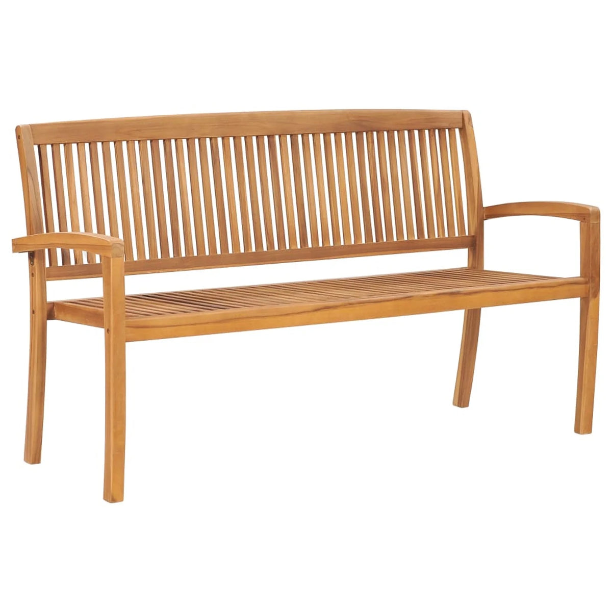 Black Cushion Teak Wood Garden Bench F1332