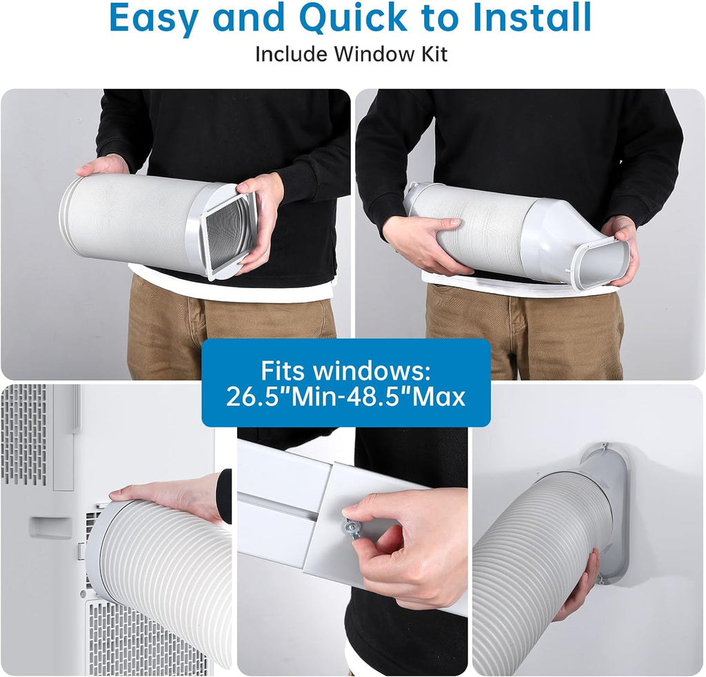8,000 BTU Portable Air Conditioner with Dehumidifier and Fan Modes, White O6977