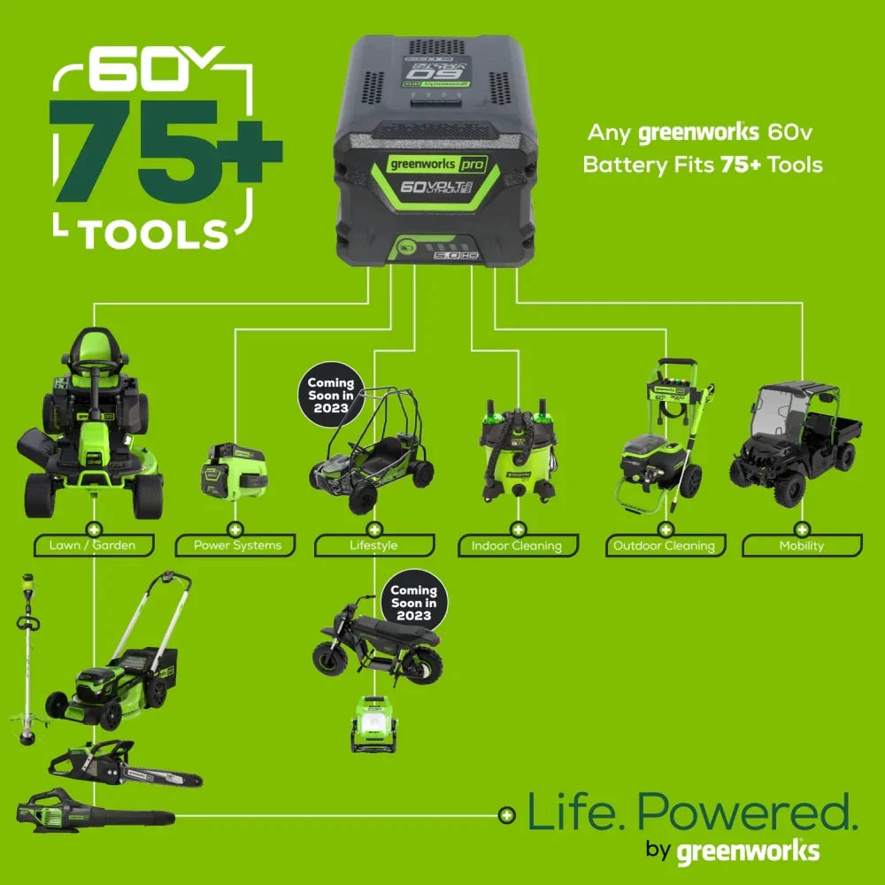 60V 21 Cordless Brushless Lawn Mower with Battery & Charger S8665