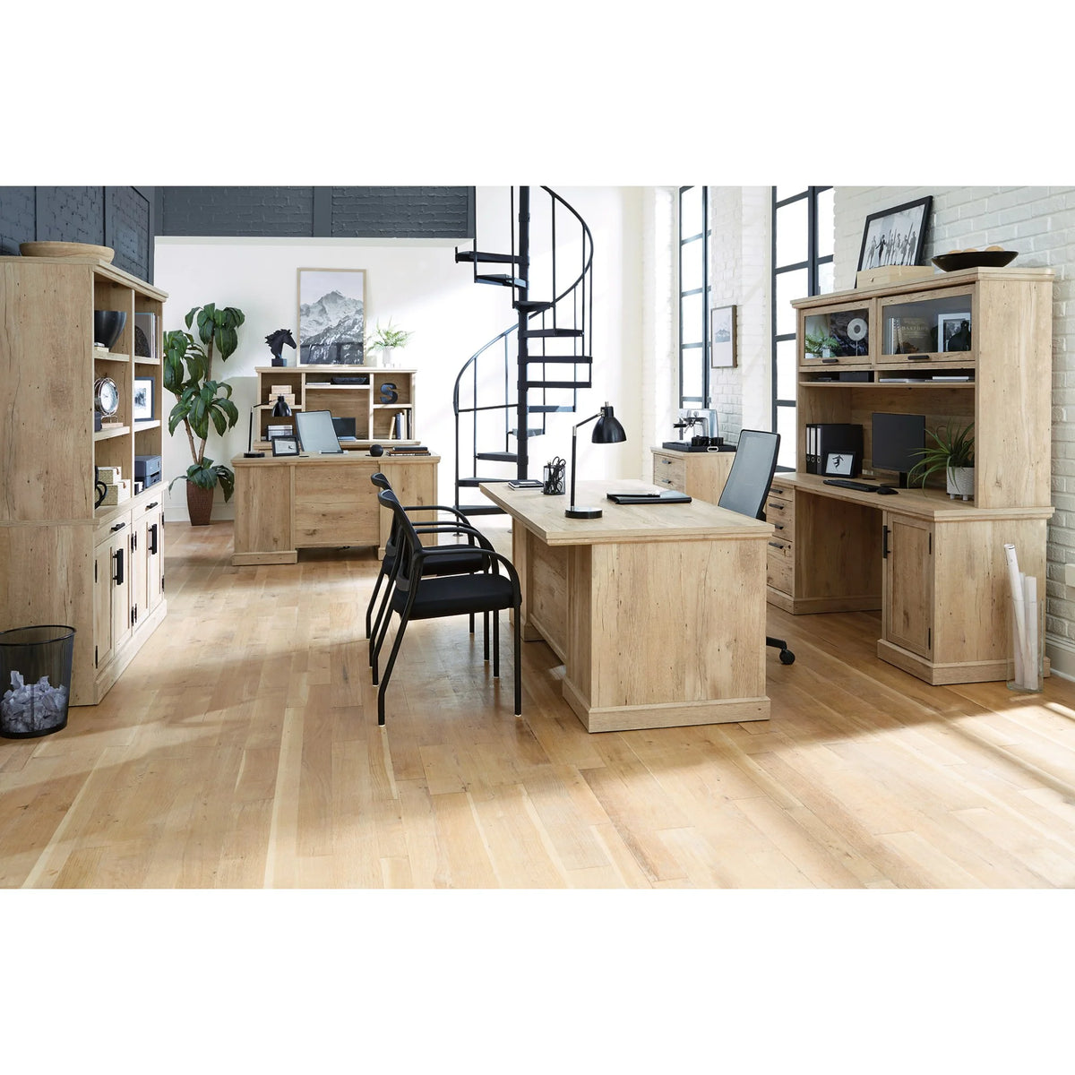 60" Engineered Wood Double Pedestal Desk I445803
